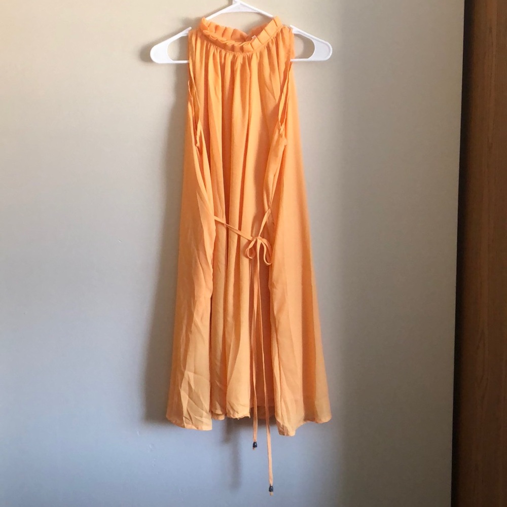 Yellow sheer dress